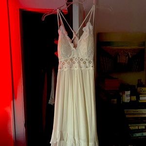 White Beach Dress (open back)